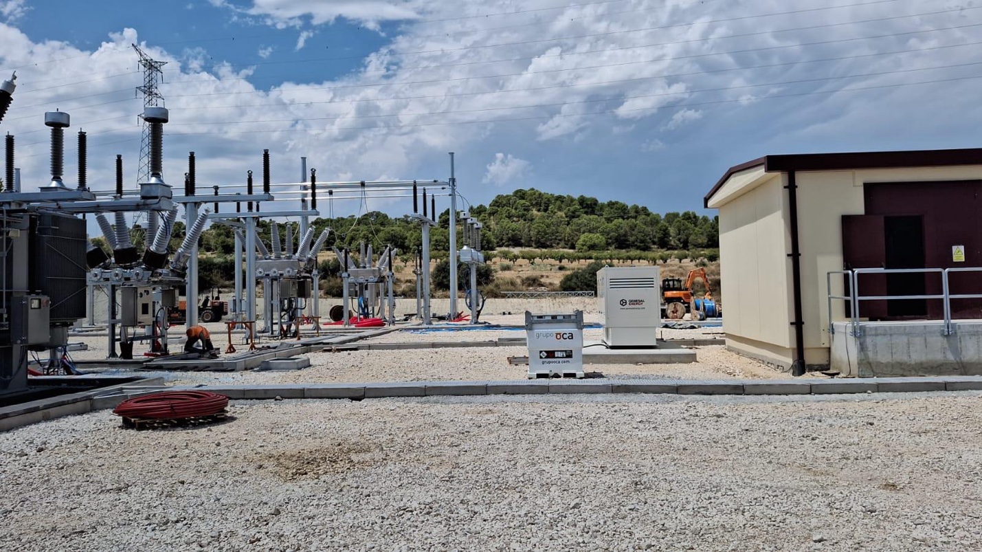 Subestación de una planta fotovoltaica en Murcia, España